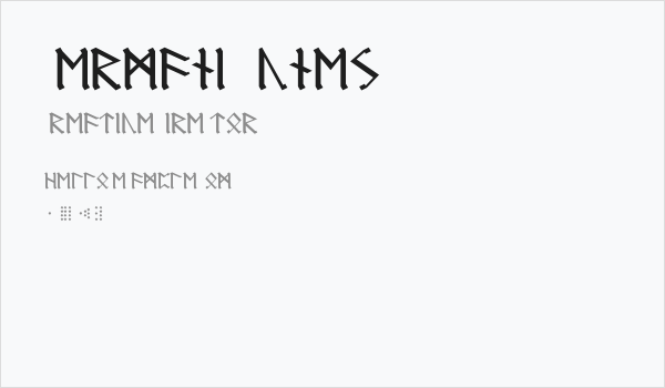 Germanic Runes Business Card