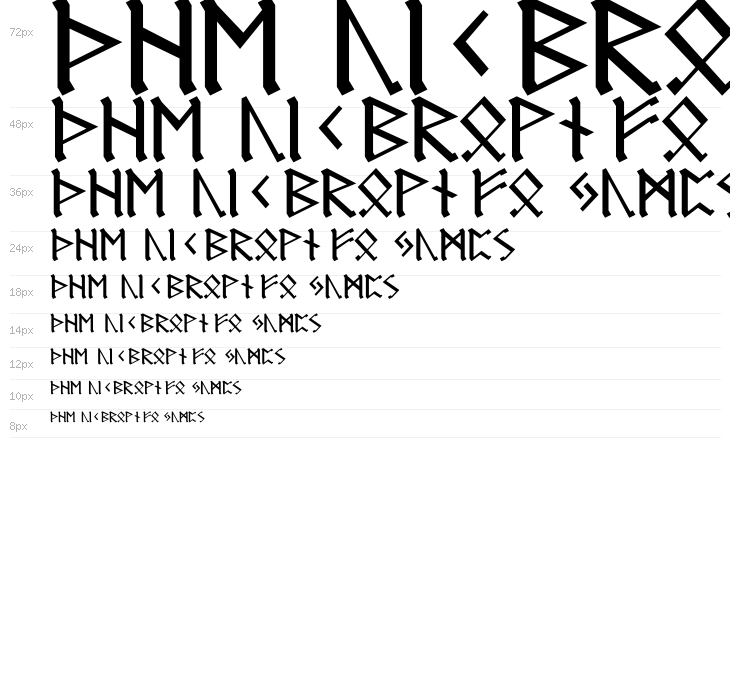 Germanic Runes Waterfall