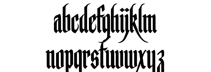 Germanika Personal Use Regular Font LOWERCASE