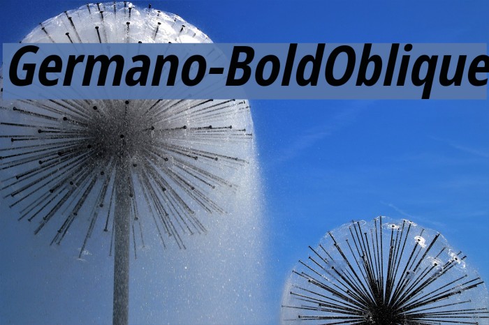 Germano-BoldOblique Font examples