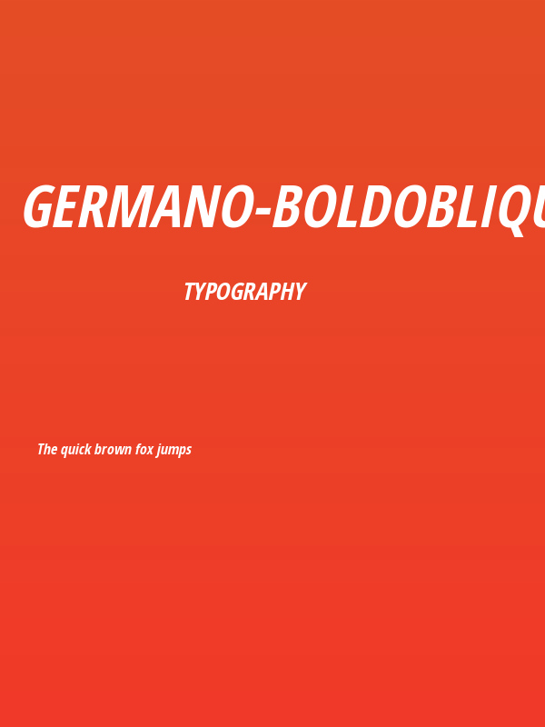 Germano-BoldOblique Poster
