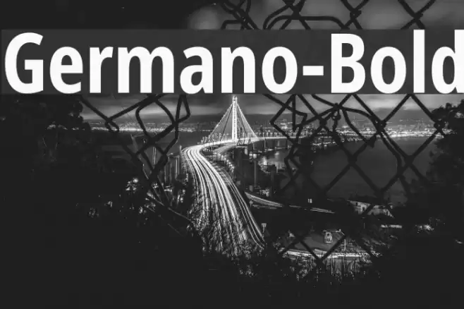 Germano-Bold Font examples