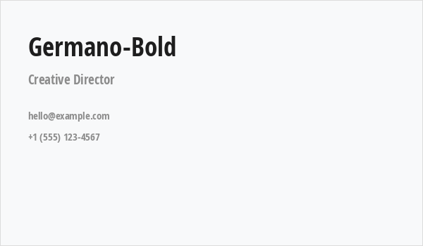 Germano-Bold Business Card