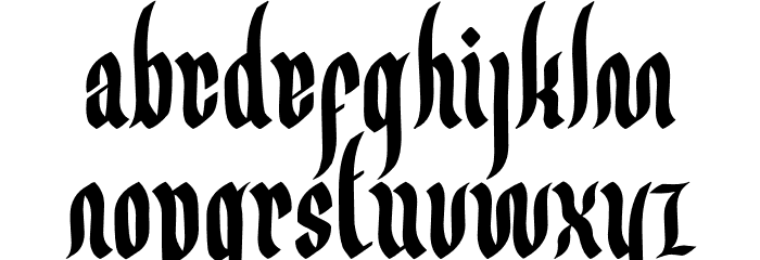 Germany Gothic Font LOWERCASE
