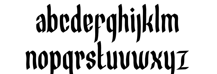 Germany Slime Gothic Font LOWERCASE
