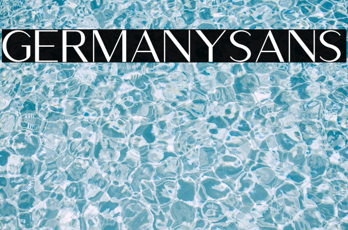 GermanySans Fonte examples