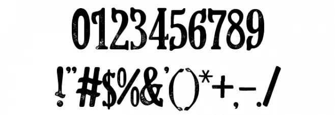 Germinabunt Regular Rough [DEMO] Font OTHER CHARS