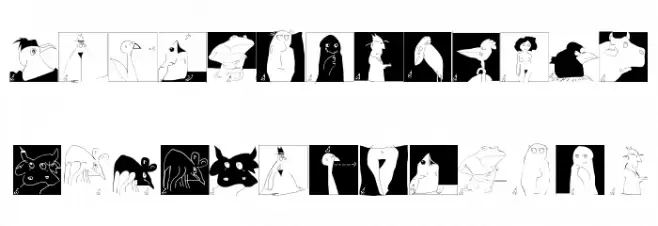 GernKleinThree Schriftart Groß