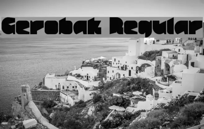 Gerobak Regular Font examples