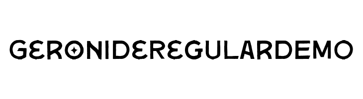 GeronideRegularDEMO  Free Fonts Download