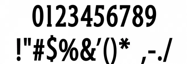 GershwinBold Font OTHER CHARS