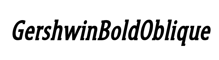 GershwinBoldOblique Font