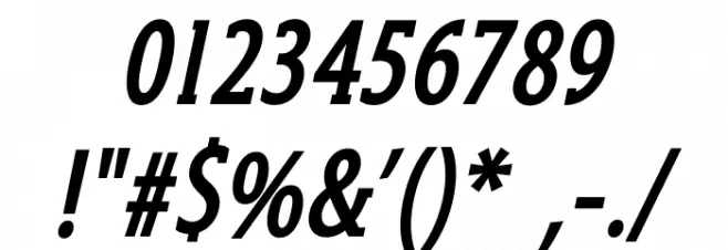 GershwinBoldOblique Font OTHER CHARS