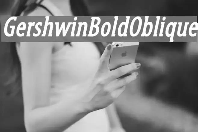 GershwinBoldOblique Font examples