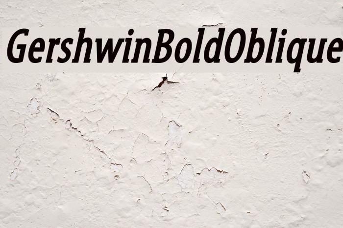 GershwinBoldOblique Font examples