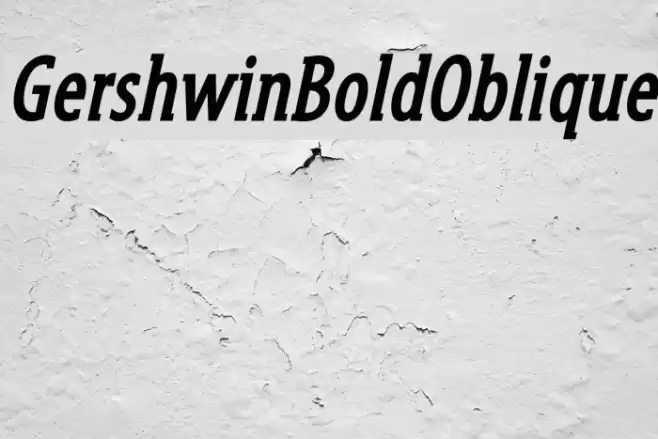 GershwinBoldOblique Font examples