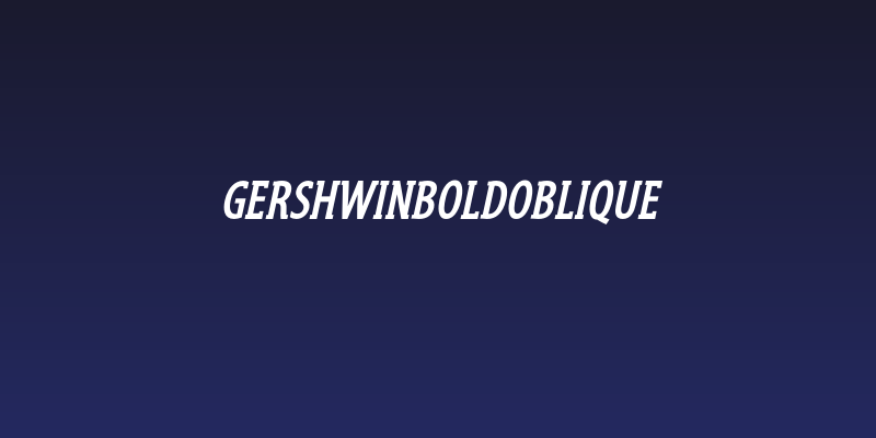GershwinBoldOblique Social Header