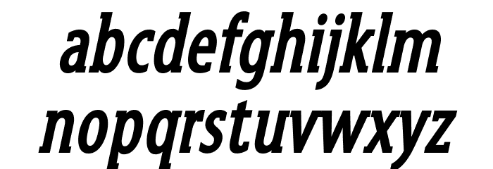 GershwinBoldOblique Font LOWERCASE