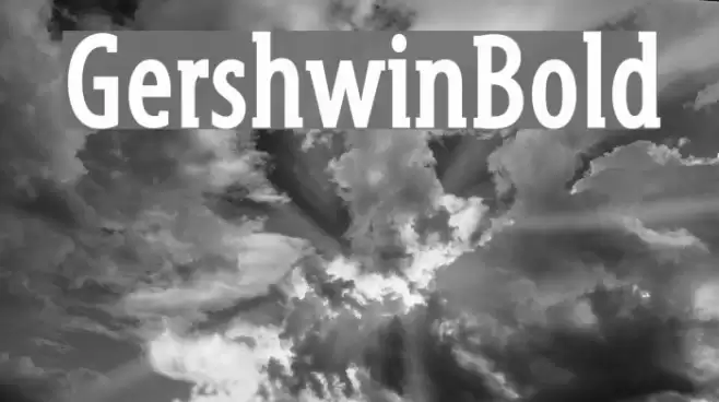 GershwinBold Font examples