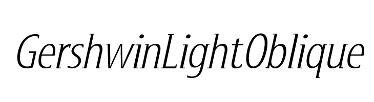 GershwinLightOblique Font