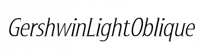 GershwinLightOblique  Fuentes Gratis Descargar