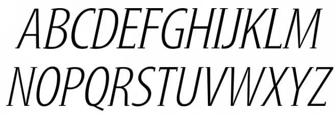 GershwinLightOblique Шрифта ВЕРХНИЙ