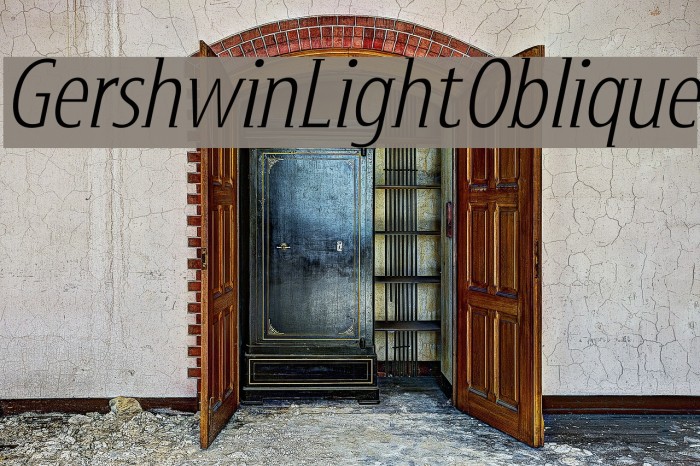 GershwinLightOblique Font examples