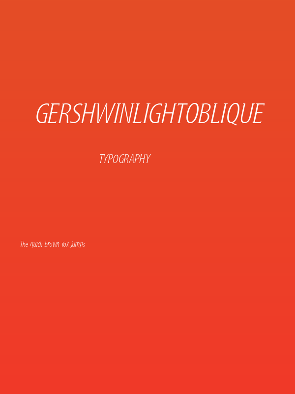 GershwinLightOblique Poster