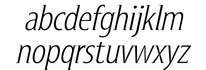 GershwinLightOblique Font LOWERCASE