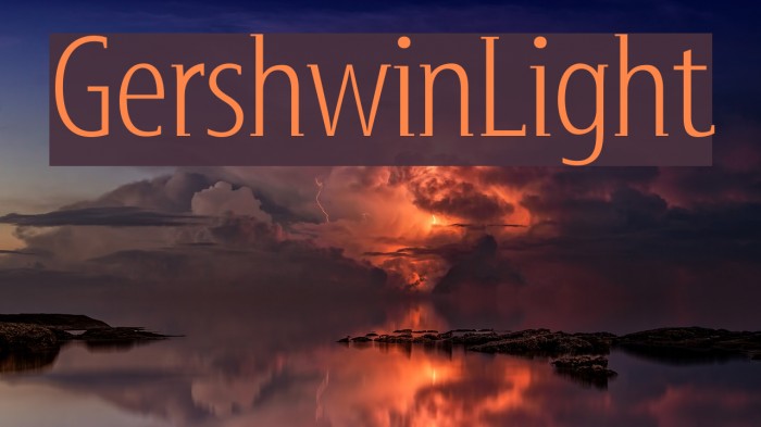 GershwinLight Font examples
