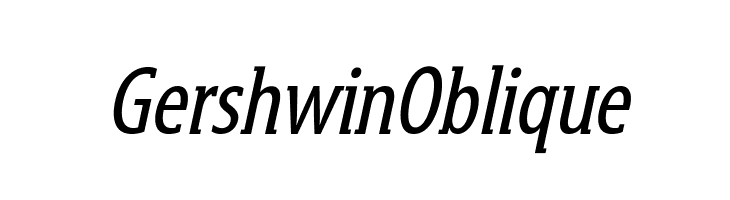 GershwinOblique Font