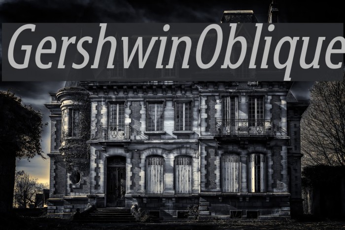 GershwinOblique Font examples