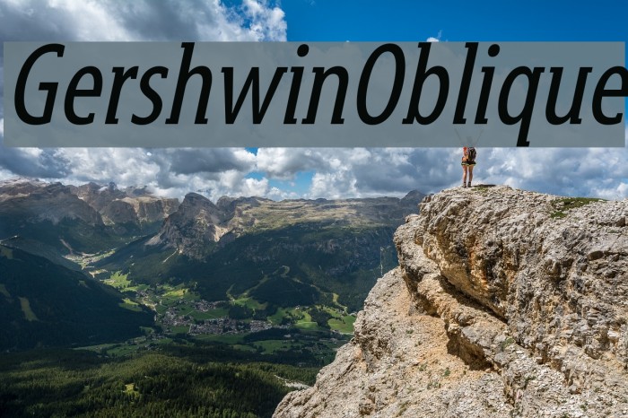 GershwinOblique Font examples
