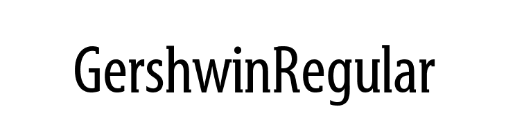 GershwinRegular  Descarca Fonturi Gratis