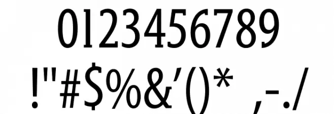 GershwinRegular Font OTHER CHARS