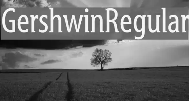GershwinRegular Font examples