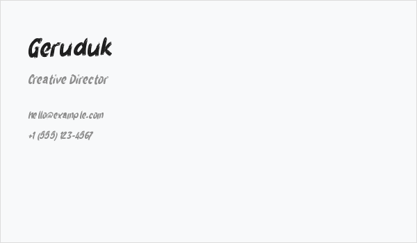 Geruduk Business Card
