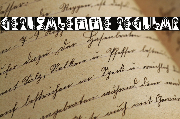 Gerusalemme Regular Example 1