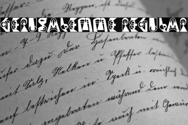 Gerusalemme Regular Font examples