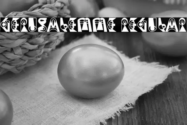 Gerusalemme Regular Font examples