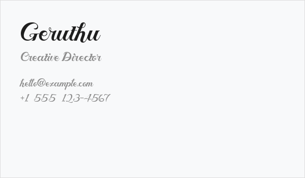 Geruthu Business Card