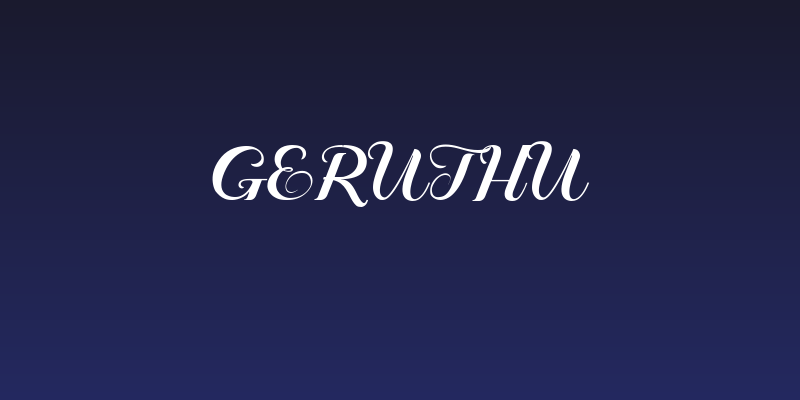 Geruthu Social Header