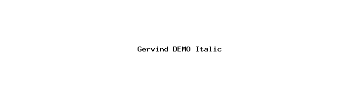 Gervind DEMO Italic  フリーフォントのダウンロード