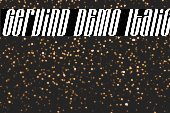 Gervind DEMO Italic 字体 examples