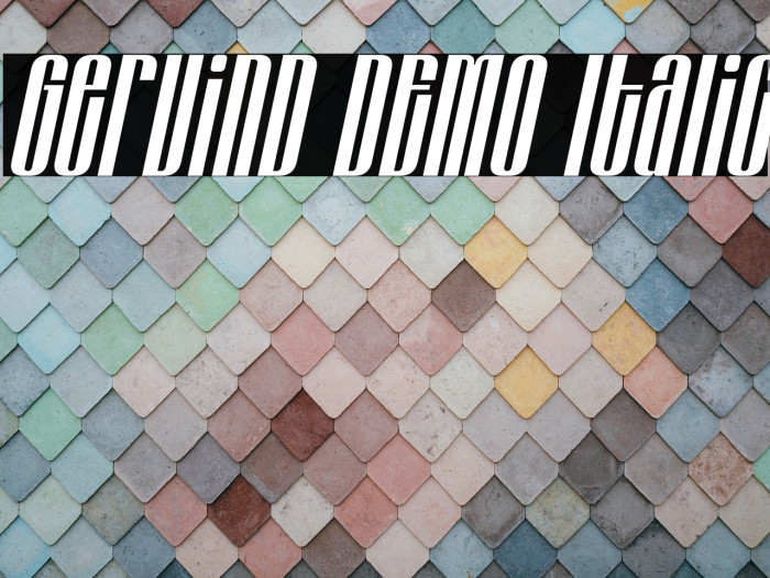 Gervind DEMO Italic 字体 examples
