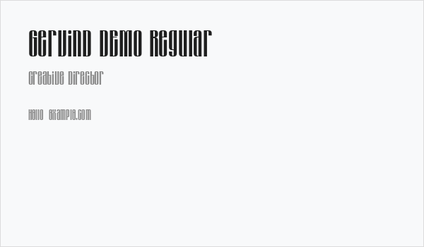 Gervind DEMO Regular Business Card