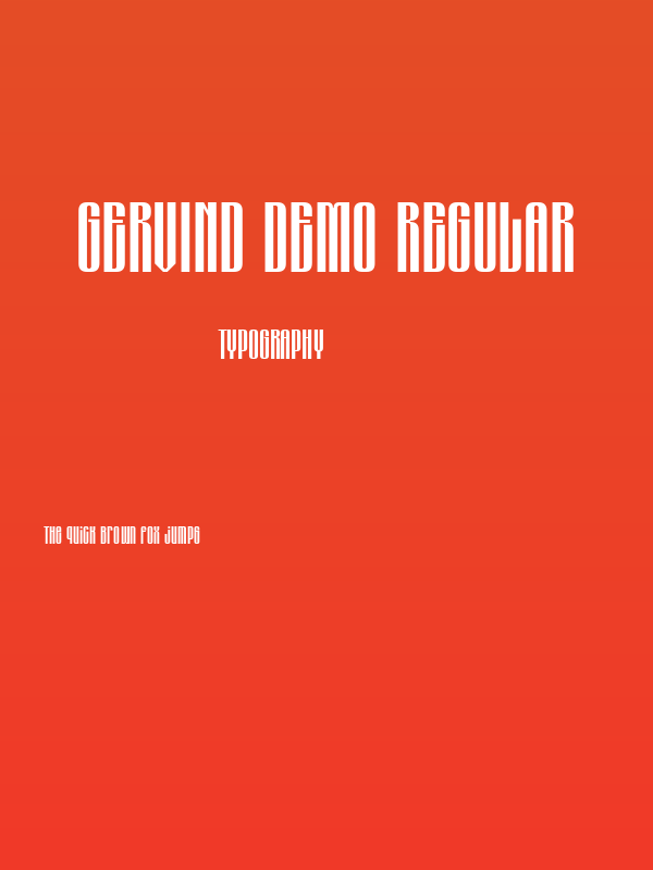 Gervind DEMO Regular Poster