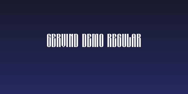 Gervind DEMO Regular Social Header