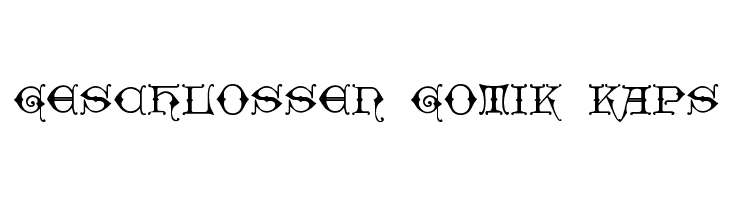 Geschlossen Gotik Kaps  免费字体下载