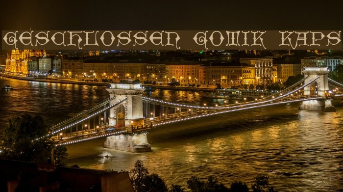 Geschlossen Gotik Kaps Font examples